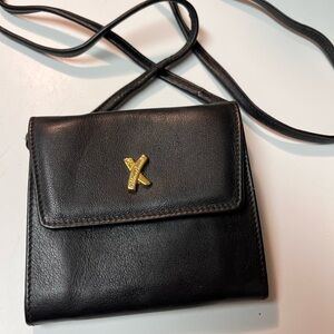 Paloma Picasso Vintage Black Leather Crossbody Bag – Made in Italy